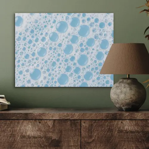 Schuim - Bubbels - Blauw PET vilt klein -sfeer2
