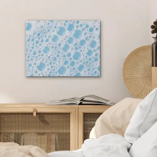 Schuim - Bubbels - Blauw PET vilt klein -sfeer3
