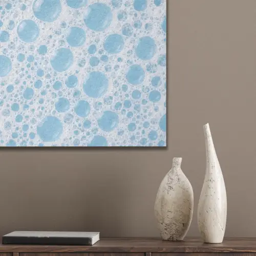 Schuim - Bubbels - Blauw PET vilt klein -sfeer6_closeup