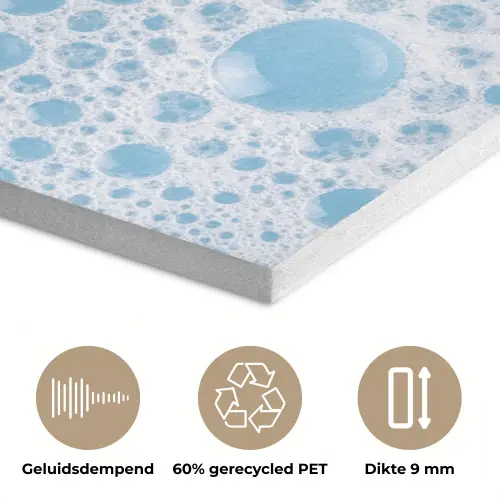 Schuim - Bubbels - Blauw PET vilt klein -closeup_NL