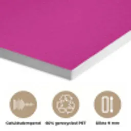 Focus - Smiley - Roze PET vilt klein -closeup_NL