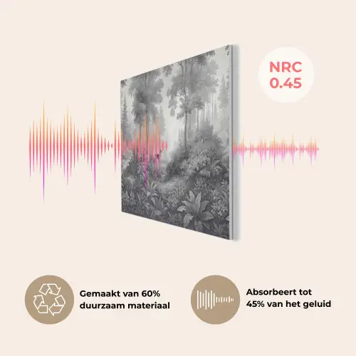 Bos - Hert - Zwart - Wit PET vilt klein -USP_NL