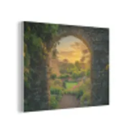 Poort - Planten - Zonsondergang PET vilt klein -3d
