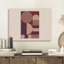 Geometrisch - Cirkels - Rood PET vilt klein -sfeer1