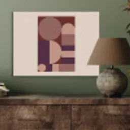 Geometrisch - Cirkels - Rood PET vilt klein -sfeer2