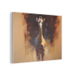 Giraf - Bruin - Abstract - Geschilderd PET vilt klein -3d