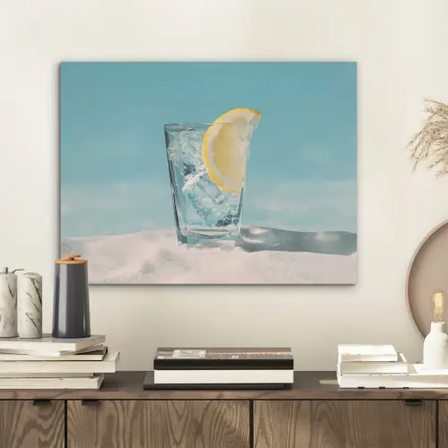 Glas - ijsblokjes - Citroen PET vilt klein -sfeer1