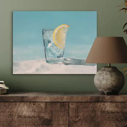 Glas - ijsblokjes - Citroen PET vilt klein -sfeer2