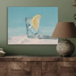 Glas - ijsblokjes - Citroen PET vilt klein -sfeer2