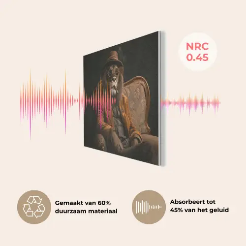 Bril - Leeuw - Bank - Hoed PET vilt klein -USP_NL
