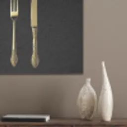 Goud - Vork - Mes PET vilt klein -sfeer6_closeup