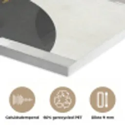 Goud - Rechthoeken - Cirkels - Abstract PET vilt klein -closeup_NL