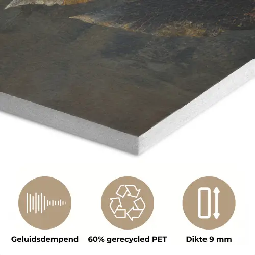 Gouden Bladcompositie – Botanische Luxe PET vilt klein -closeup_NL