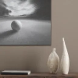 Golfbal - Wazig - Zwart PET vilt klein -sfeer6_closeup