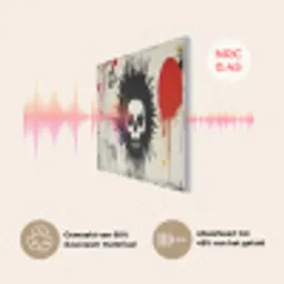 Graffiti - Schedel - Abstract - Rood PET vilt middel -USP_NL