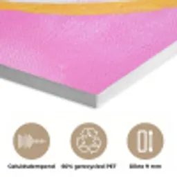 Grapefruit - Geschilderd - Roze - Strepen PET vilt klein -closeup_NL