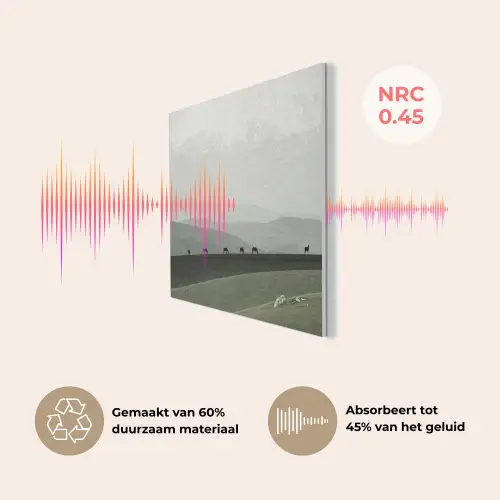 Grijs - Berg - Paarden PET vilt klein -USP_NL