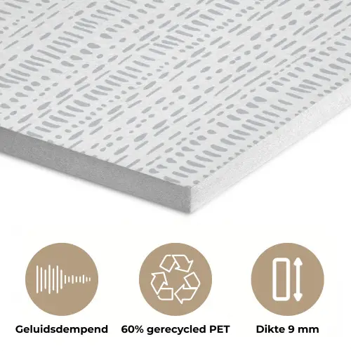Grijs - Patroon - Stippen PET vilt klein 837 -closeup_NL