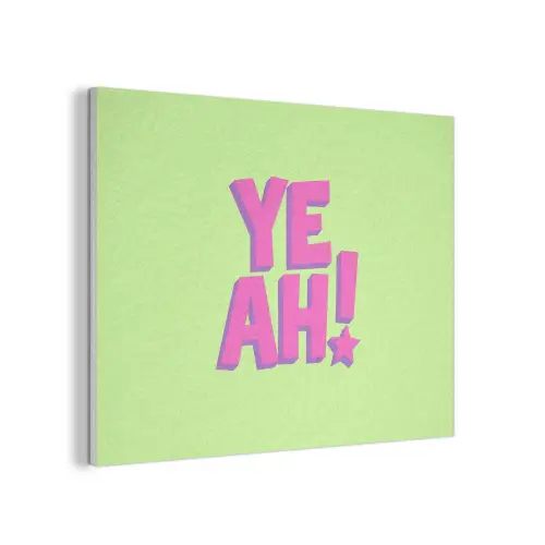 Groen - Neon - Quote PET vilt klein -3d