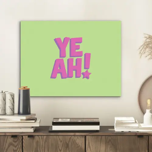 Groen - Neon - Quote PET vilt klein -sfeer1