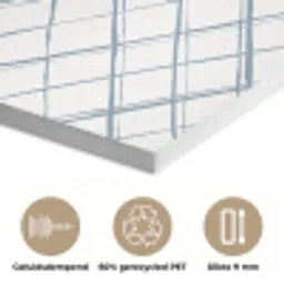 Raster - Blauw - Patroon PET vilt klein 837 -closeup_NL