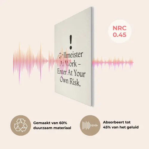 Grill - Uitroepteken - Zwart - Tekst PET vilt klein -USP_NL