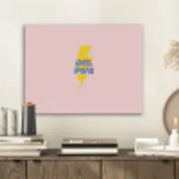 Grl pwr - Bliksem - Roze PET vilt klein -sfeer1