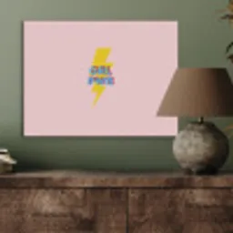 Grl pwr - Bliksem - Roze PET vilt klein -sfeer2