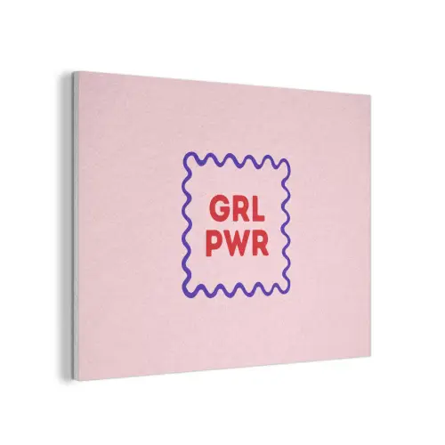 Grl pwr - Roze - Kader PET vilt klein -3d