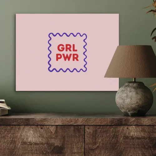 Grl pwr - Roze - Kader PET vilt klein -sfeer2