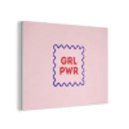 Grl pwr - Roze - Kader PET vilt klein -3d