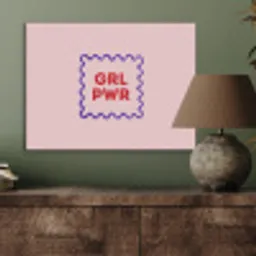 Grl pwr - Roze - Kader PET vilt klein -sfeer2