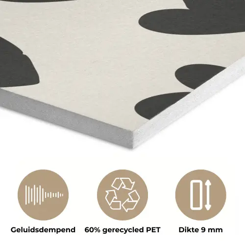 Hartjes - Zwart - Beige PET vilt klein -closeup_NL