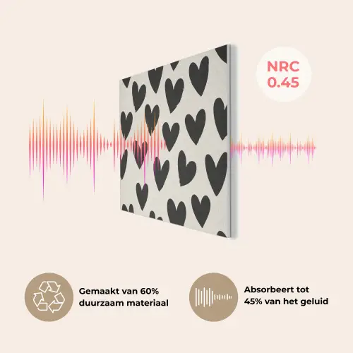Hartjes - Zwart - Beige PET vilt klein -USP_NL