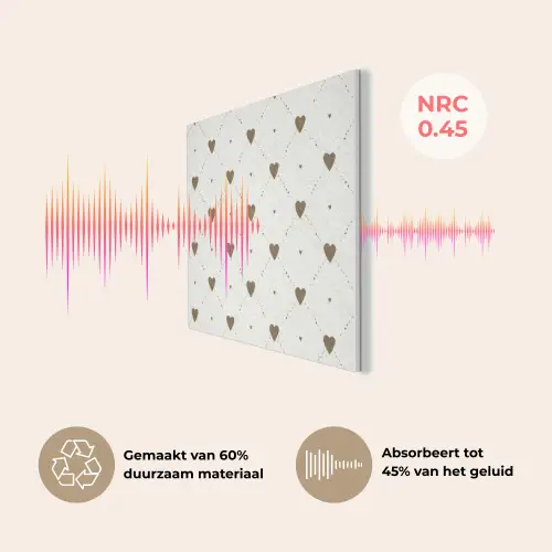 Hartjes - Patroon - Raster - Klassiek PET vilt klein -USP_NL