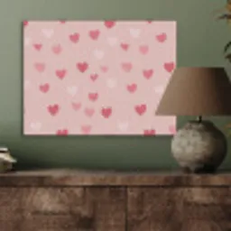 Hartjes - Patroon - Roze - Eenvoudig PET vilt klein -sfeer2
