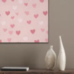 Hartjes - Patroon - Roze - Eenvoudig PET vilt klein -sfeer6_closeup