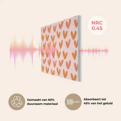 Hartjes - Getekend - Oranje PET vilt klein 837 -USP_NL