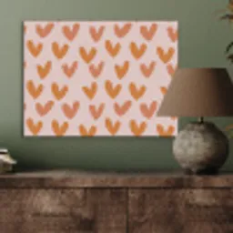 Hartjes - Getekend - Oranje PET vilt klein 837 -sfeer2