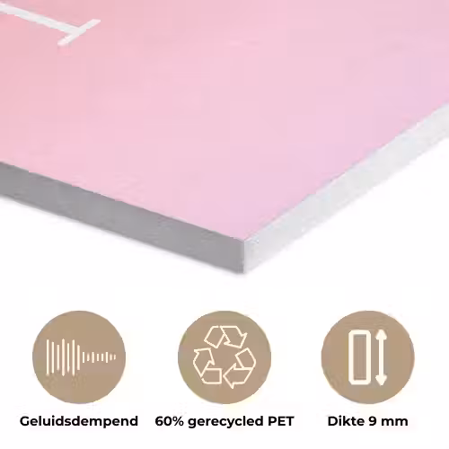Home - Letters - Groot - Roze PET vilt klein -closeup_NL