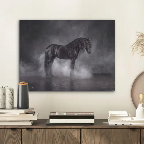 Paard - Magisch - Zwart PET vilt klein -sfeer1