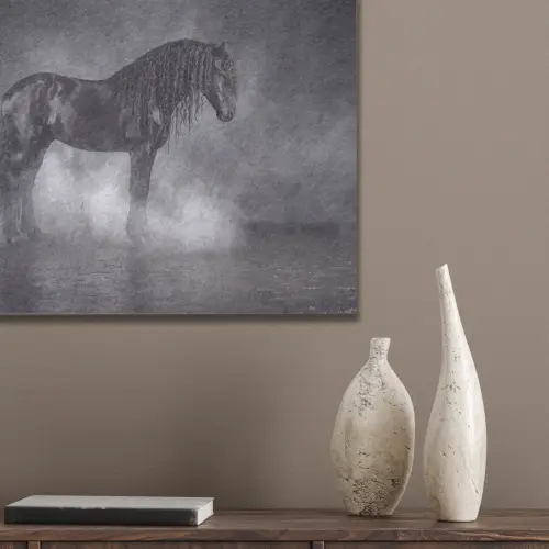 Paard - Magisch - Zwart PET vilt klein -sfeer6_closeup