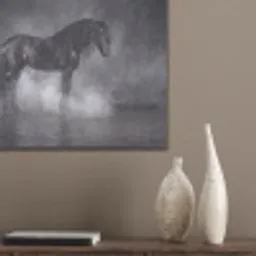 Paard - Magisch - Zwart PET vilt klein -sfeer6_closeup