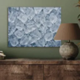 Ijsblokjes - Water - Blauw PET vilt klein -sfeer2
