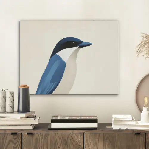 Illustratie - Blauw - Vogel PET vilt klein -sfeer1