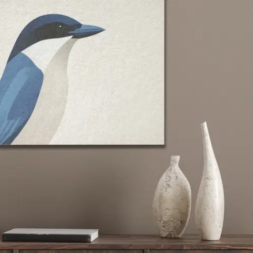 Illustratie - Blauw - Vogel PET vilt klein -sfeer6_closeup