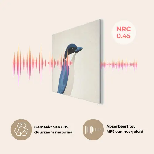 Illustratie - Blauw - Vogel PET vilt klein -USP_NL