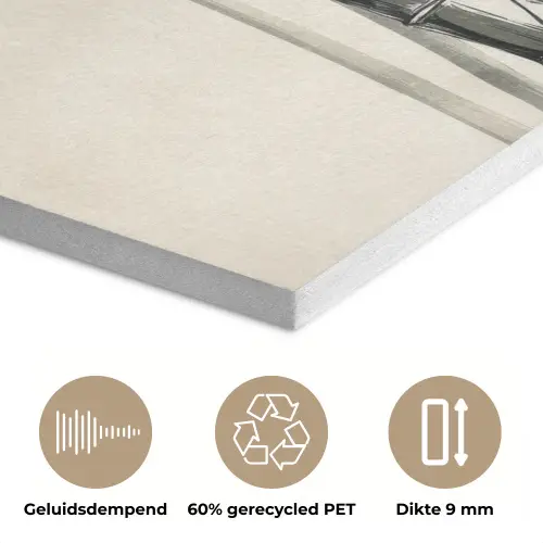 Japandi - Bamboe - Beige PET vilt klein -closeup_NL