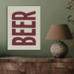 Japandi - Beer - Red - Retro PET vilt klein -sfeer2