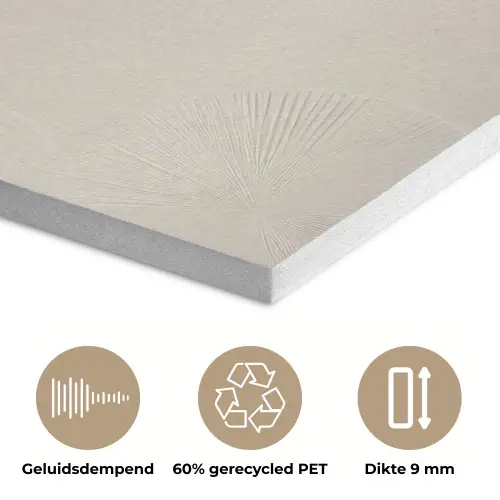 Japandi - Beige - Modern PET vilt klein -closeup_NL
